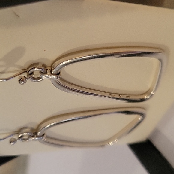VTG Silpada 925 sterling silver signed geometric earrings! - Picture 5 of 11
